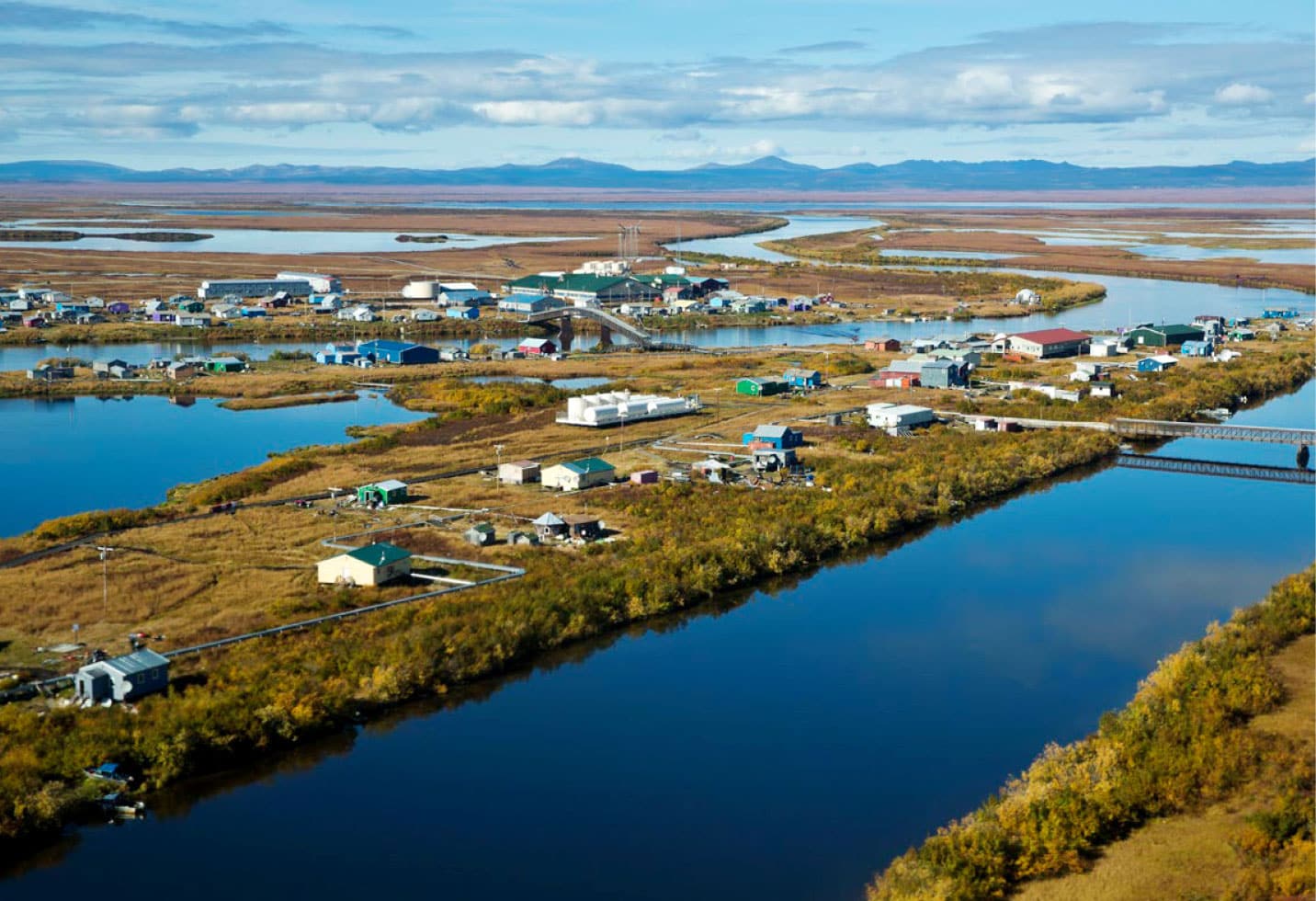 Aerial photograph of Selawik Village