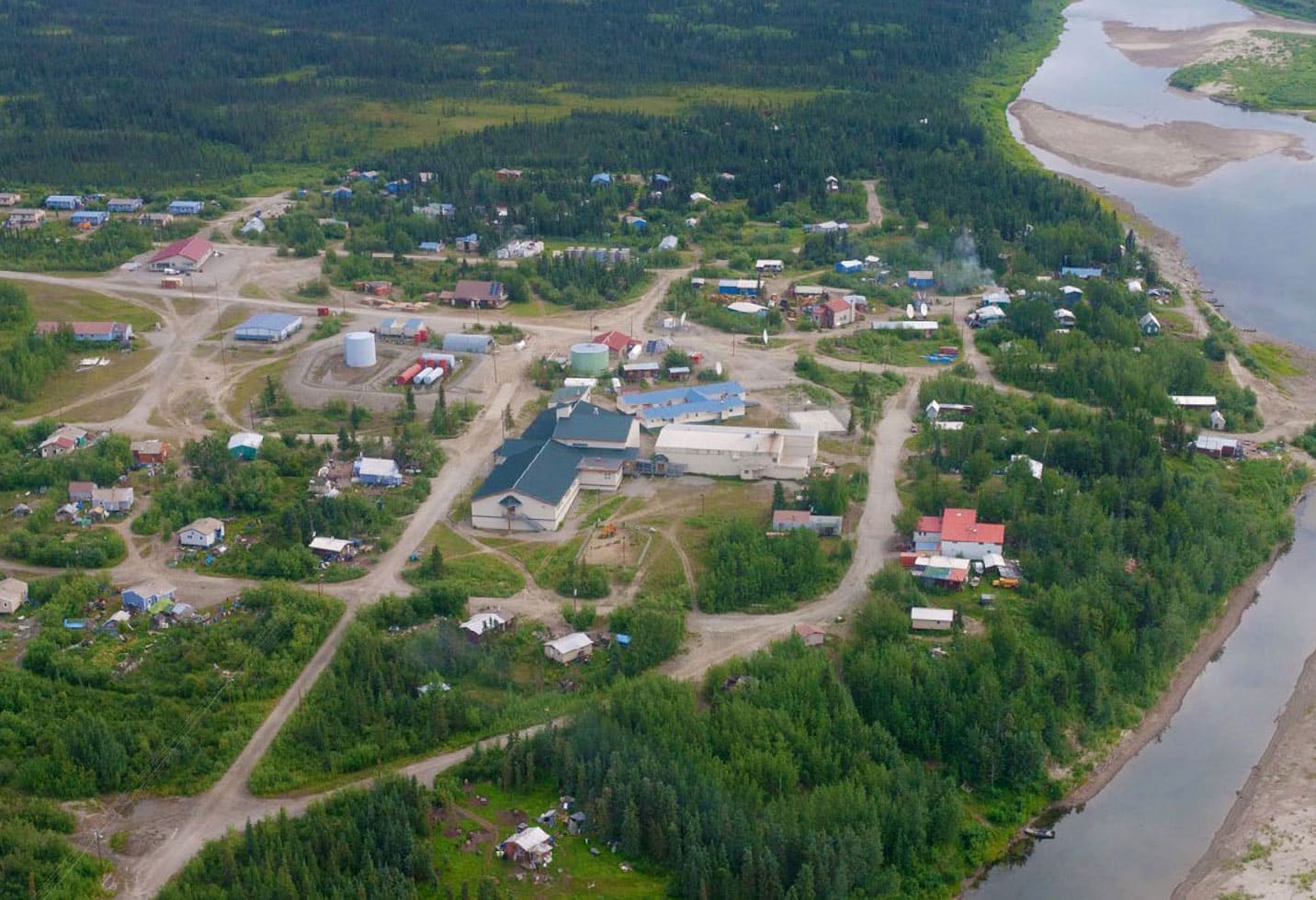 Aerial photograph of Ambler Village